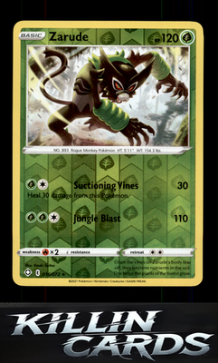 Reverse Holofoil Zarude 016/072 Pokemon Rare Shining Fates Card NM