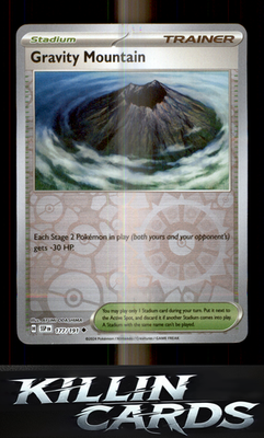 Reverse Holofoil Gravity Mountain 177/191 Pokemon Uncommon SV08: Surging Sparks
