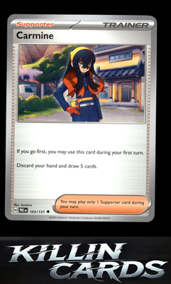 Carmine 103/131 Pokemon Uncommon SV: Prismatic Evolutions Card NM