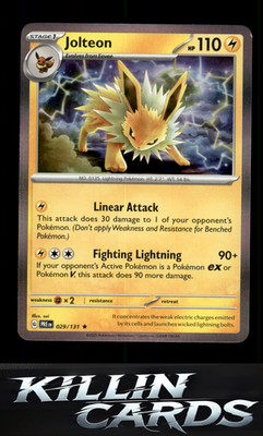 Jolteon 029/131 Pokemon Rare SV: Prismatic Evolutions Card NM