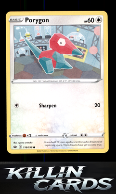 Porygon 116/198 Pokemon Common SWSH06: Chilling Reign Card NM