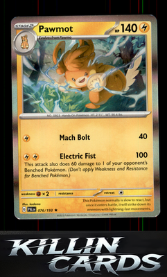Pawmot 076/193 Pokemon Rare SV02: Paldea Evolved Card NM