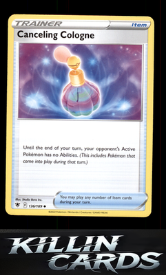 Canceling Cologne 136/189 Pokemon Uncommon SWSH10: Astral Radiance Card NM