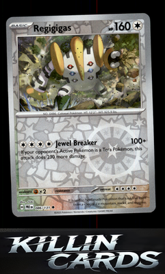 Reverse Holofoil Regigigas 086/131 Pokemon Uncommon SV: Prismatic Evolutions Car