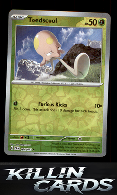 Reverse Holofoil Toedscool - 004/091 004/091 Pokemon Common SV: Paldean Fates Ca