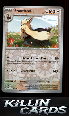 Reverse Holofoil Stoutland 172/197 Pokemon Uncommon SV03: Obsidian Flames Card N