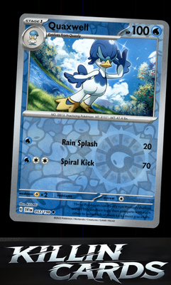 Reverse Holofoil Quaxwell 053/198 Pokemon Uncommon SV01: Scarlet & Violet Base S