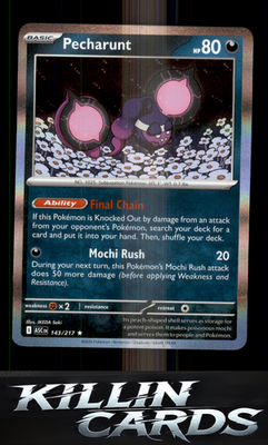 Pecharunt 143/217 Pokemon Rare ME: Ascended Heroes Card NM