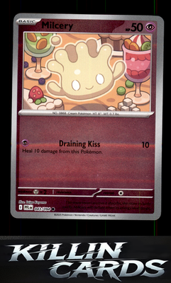 Reverse Holofoil Milcery 043/094 Pokemon Common ME02: Phantasmal Flames Card NM