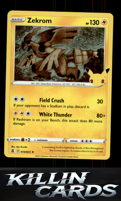 Zekrom 010/025 Pokemon Holo Rare Celebrations Card LP