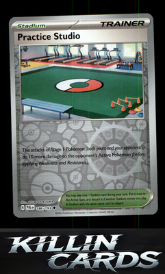 Reverse Holofoil Practice Studio 186/193 Pokemon Uncommon SV02: Paldea Evolved C