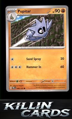 Pupitar 048/131 Pokemon Common SV: Prismatic Evolutions Card NM