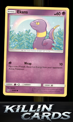 Ekans (25) 25/68 Pokemon Common Hidden Fates Card NM