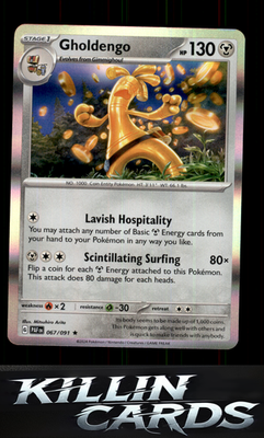 Gholdengo 067/091 Pokemon Rare SV: Paldean Fates Card NM