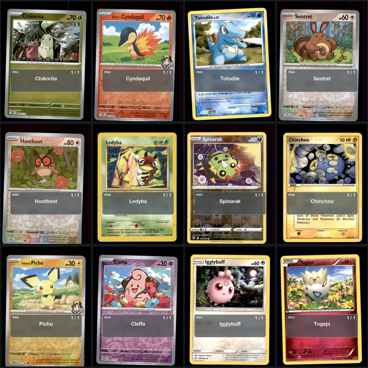 Pokemon TCG Generation 2 Pokemon Pokedex Set 99 Cards Collection
