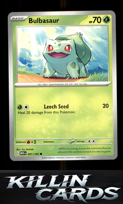 Bulbasaur - 001/165 001/165 Pokemon Common SV: Scarlet & Violet 151 Card NM