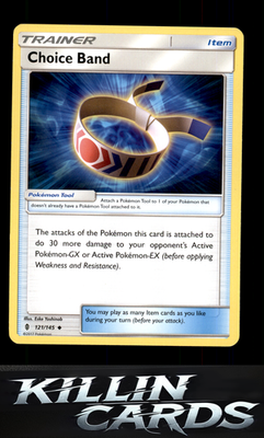Choice Band 121/145 Pokemon Uncommon SM - Guardians Rising Card LP