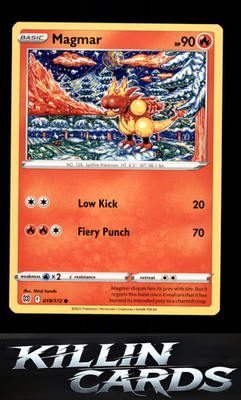 Magmar 019/172 Pokemon Common SWSH09: Brilliant Stars Card NM