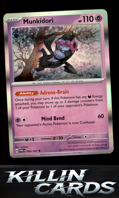 Munkidori 095/167 Pokemon Rare SV06: Twilight Masquerade Card NM