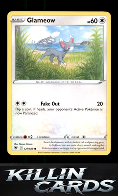 Glameow 127/189 Pokemon Common SWSH10: Astral Radiance Card NM