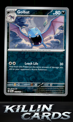 Reverse Holofoil Golbat 111/182 Pokemon Common SV04: Paradox Rift Card NM