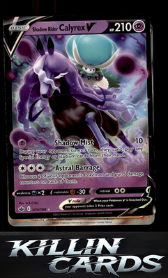 Shadow Rider Calyrex V 074/198 Pokemon Ultra Rare SWSH06: Chilling Reign Card NM