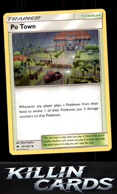 Po Town 121/147 Pokemon Uncommon SM - Burning Shadows Card NM