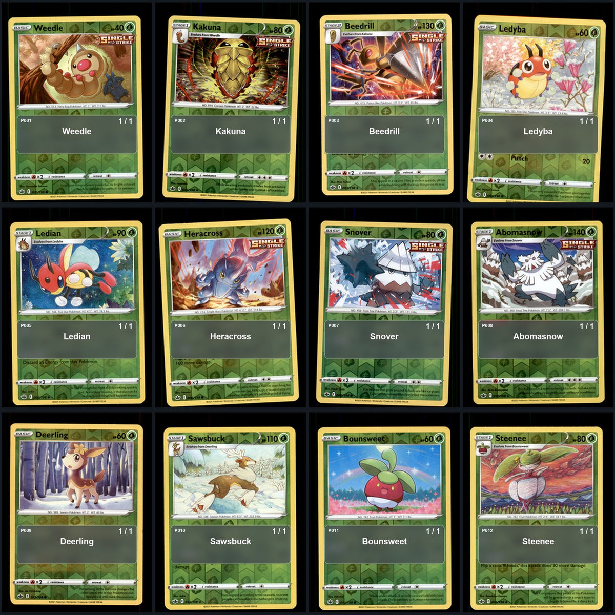 Pokemon TCG SWSH06: Chilling Reign Reverse Holo Master Set 125 Reverse Holo Card