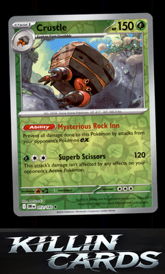 Reverse Holofoil Crustle - 012/182 012/182 Pokemon Rare SV10: Destined Rivals Ca