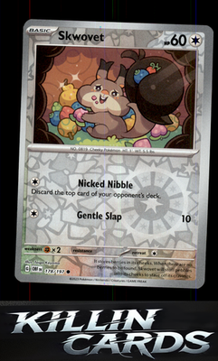 Reverse Holofoil Skwovet 178/197 Pokemon Common SV03: Obsidian Flames Card NM