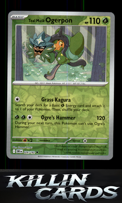 Reverse Holofoil Teal Mask Ogerpon 026/182 Pokemon Uncommon SV10: Destined Rival