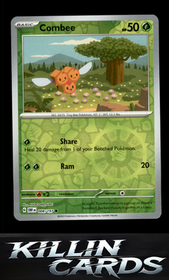 Reverse Holofoil Combee 008/197 Pokemon Common SV03: Obsidian Flames Card NM