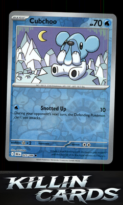Reverse Holofoil Cubchoo 025/086 Pokemon Common SV: Black Bolt Card NM