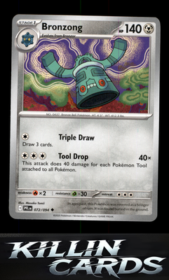 Bronzong 072/094 Pokemon Uncommon ME02: Phantasmal Flames Card NM