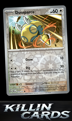 Reverse Holofoil Dunsparce 079/131 Pokemon Common SV: Prismatic Evolutions Card
