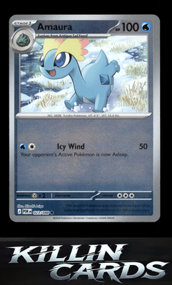 Reverse Holofoil Amaura 023/088 Pokemon Common ME03: Perfect Order Card NM