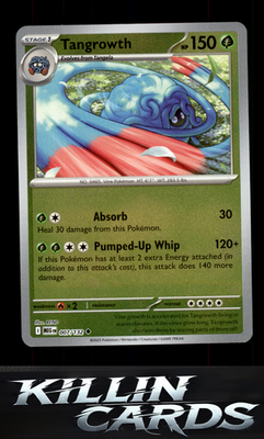 Reverse Holofoil Tangrowth 007/132 Pokemon Uncommon ME01: Mega Evolution Card NM
