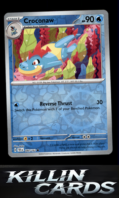 Reverse Holofoil Croconaw 040/162 Pokemon Common SV05: Temporal Forces Card NM