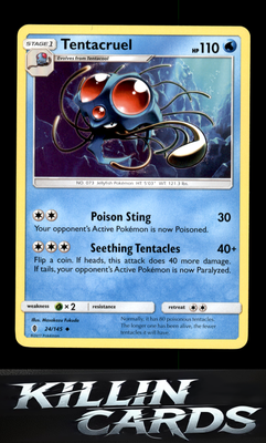 Tentacruel 24/145 Pokemon Uncommon SM - Guardians Rising Card NM