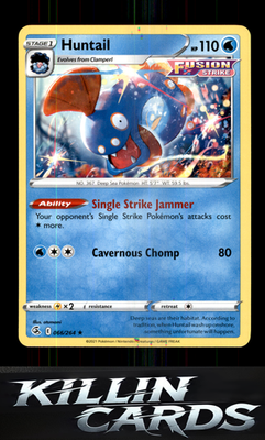 Huntail 066/264 Pokemon Rare SWSH08: Fusion Strike Card NM
