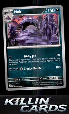 Muk 089/165 Pokemon Uncommon SV: Scarlet & Violet 151 Card NM