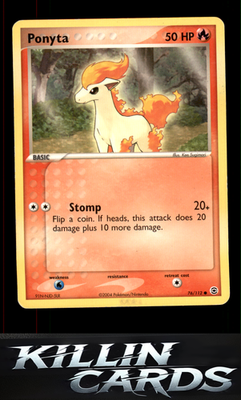 Ponyta 76/112 Pokemon Common FireRed & LeafGreen Card NM