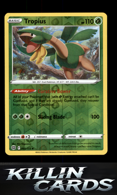 Reverse Holofoil Tropius 005/172 Pokemon Uncommon SWSH09: Brilliant Stars Card N