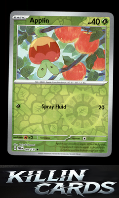 Reverse Holofoil Applin 009/131 Pokemon Common SV: Prismatic Evolutions Card NM
