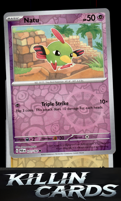 Reverse Holofoil Natu 071/182 Pokemon Common SV04: Paradox Rift Card NM