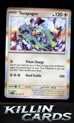 Terapagos 161/191 Pokemon Rare SV08: Surging Sparks Card NM