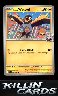 Iono's Wattrel 054/159 Pokemon Common SV09: Journey Together Card NM