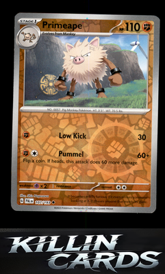 Reverse Holofoil Primeape 107/193 Pokemon Uncommon SV02: Paldea Evolved Card NM