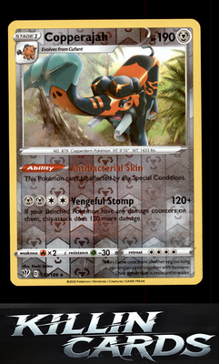 Reverse Holofoil Copperajah 132/189 Pokemon Holo Rare SWSH03: Darkness Ablaze Ca
