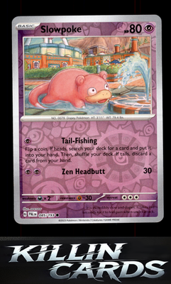 Reverse Holofoil Slowpoke 085/193 Pokemon Common SV02: Paldea Evolved Card NM